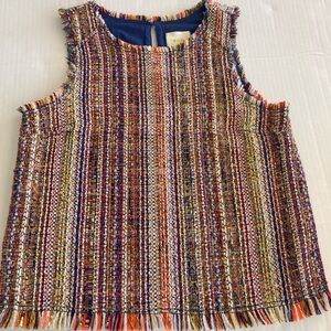Mauve Multicolor Textured Tank Top